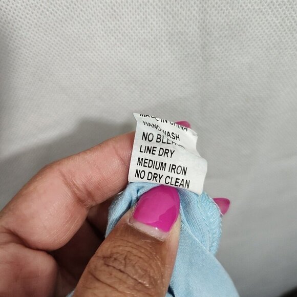 Piko 1988 Oversize Lagenlook Blue Knit Top Women Size M Short Sleeve Boatneck - Picture 7 of 8